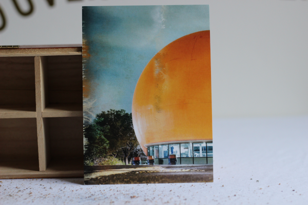 picture of the Orange Julep dinner, which features a giant orange ball.